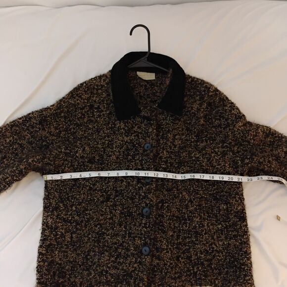 Weave of the Irish vintage retro 90% wool knit sweater jacket made in Ireland Sm - Picture 4 of 9